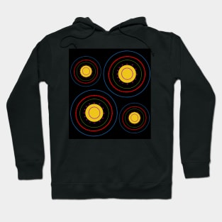 Pattern of red, blue, yellow, purple and black colors Hoodie